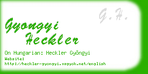 gyongyi heckler business card
